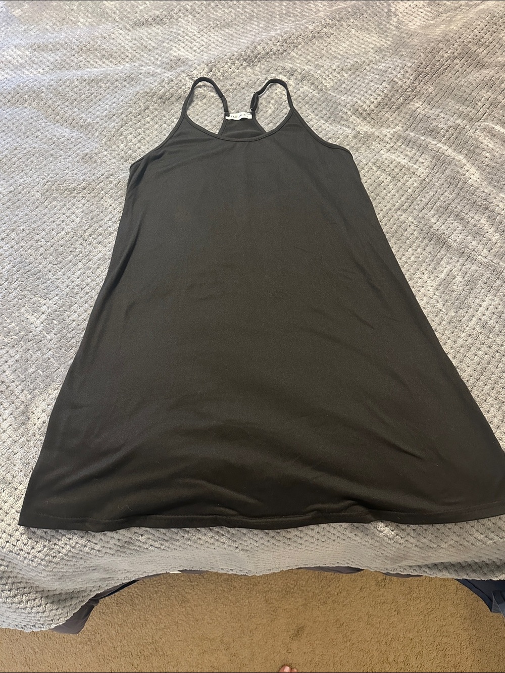 Women's Black Slip PJ Thigh length